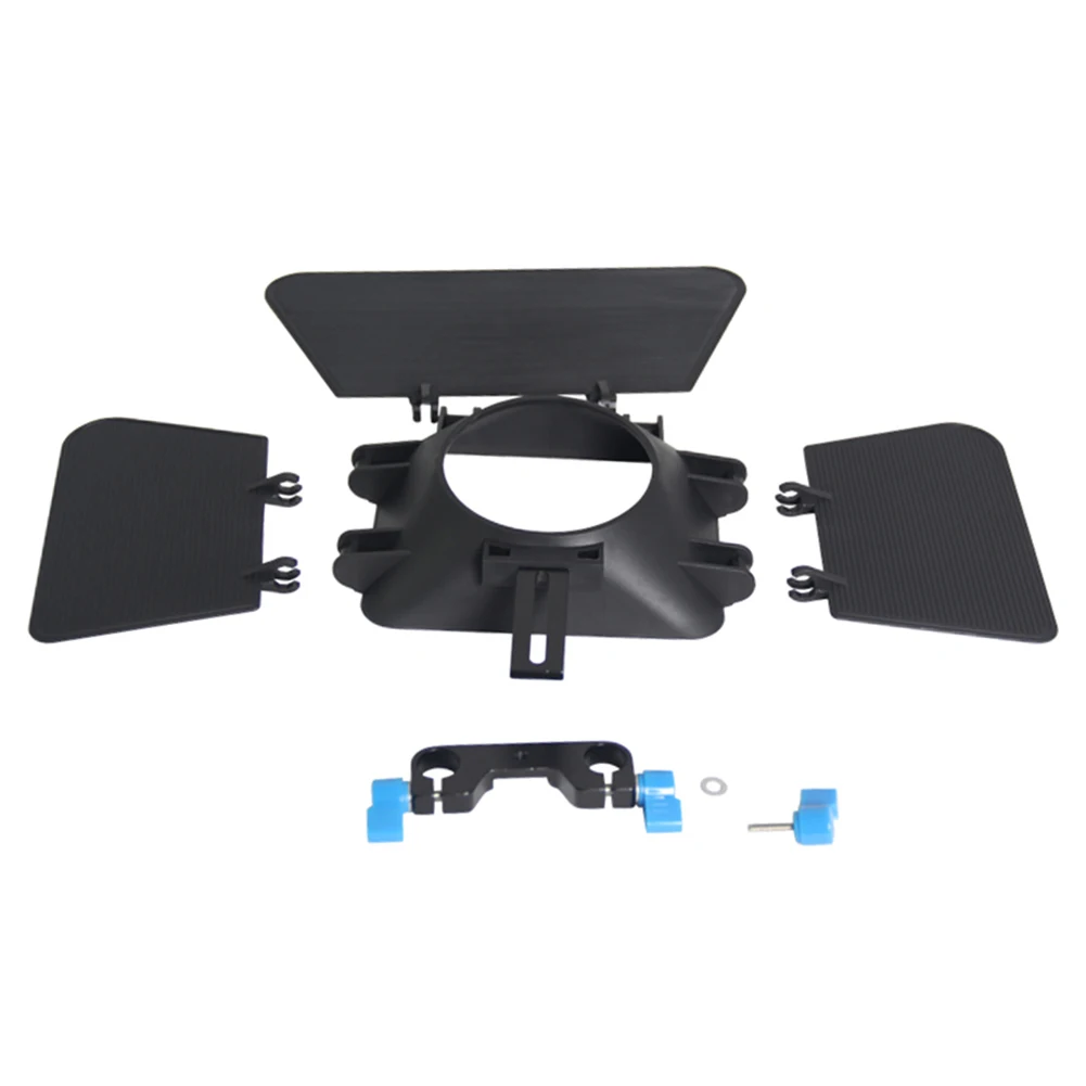 M1 Matte Box Camera Shade for 15mm Rail Rod Follow Focus Rig Cage 85mm 3 Blades Camera Matte Box Lens Hood Follow Focus