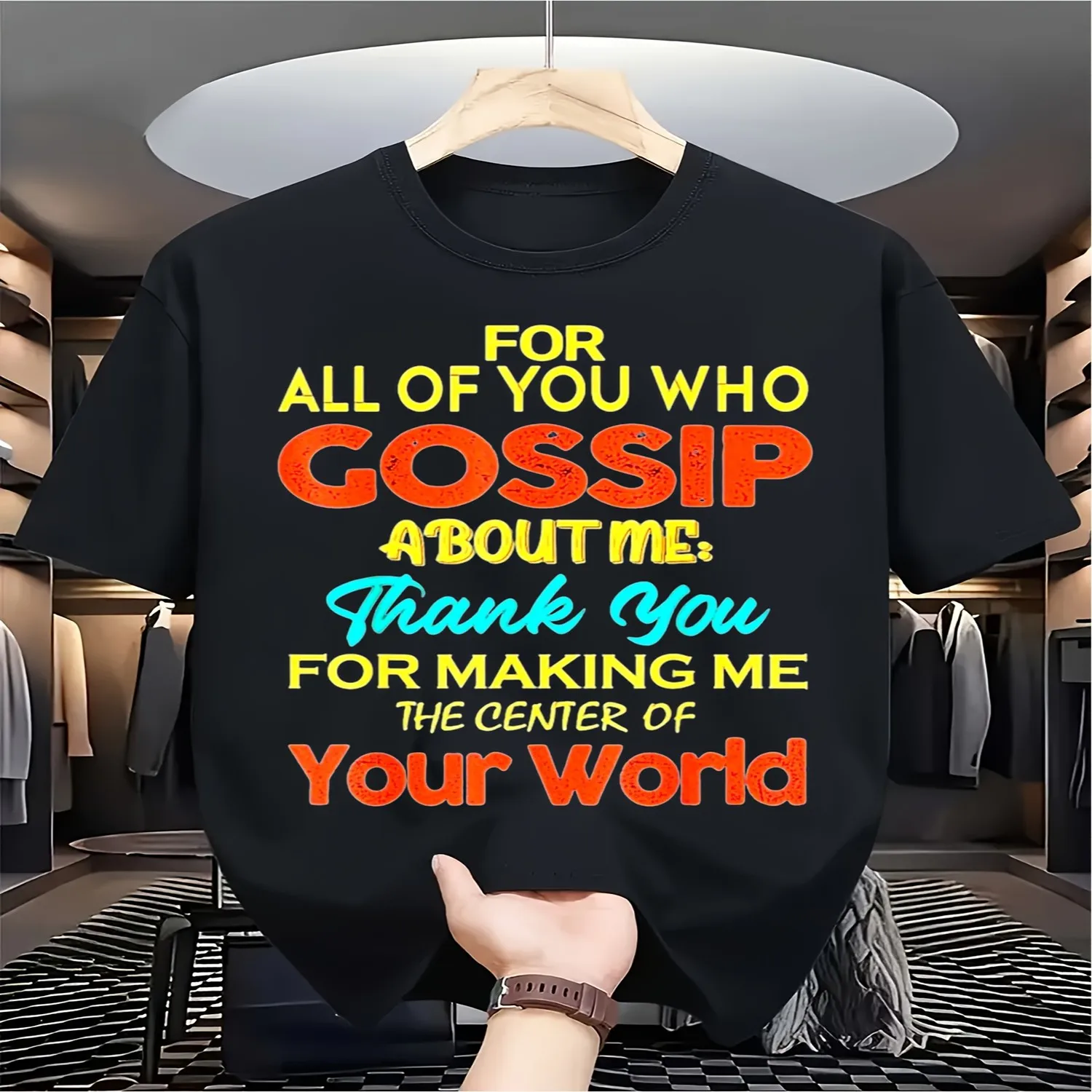 A T-Shirt Featuring Funny Gossip Sayings That Can Be Worn by Anyone It Has a Casual Round Neck, Short Sleeves, And Is Made from a Slightly Stretchy Fabric, Available in Sizes Ranging from S to X Graphic Tee, Vintage Style Tee,