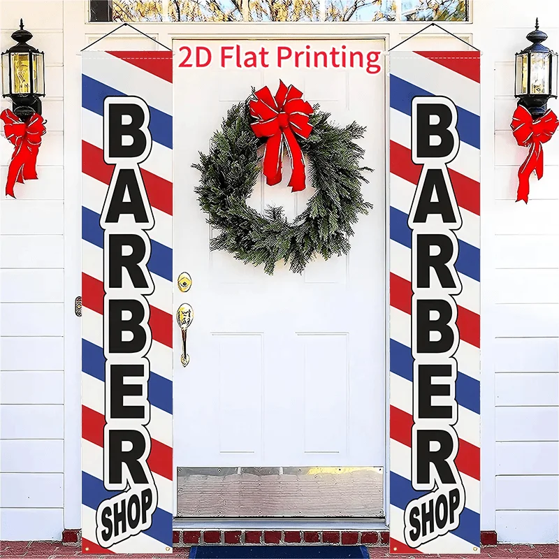 1 Paar, 2D-Flachbanner für Friseursalons, geeignet für die Dekoration von Friseursalons und zum Aufhängen von Bannern/Flaggen, wsj – Detail 7