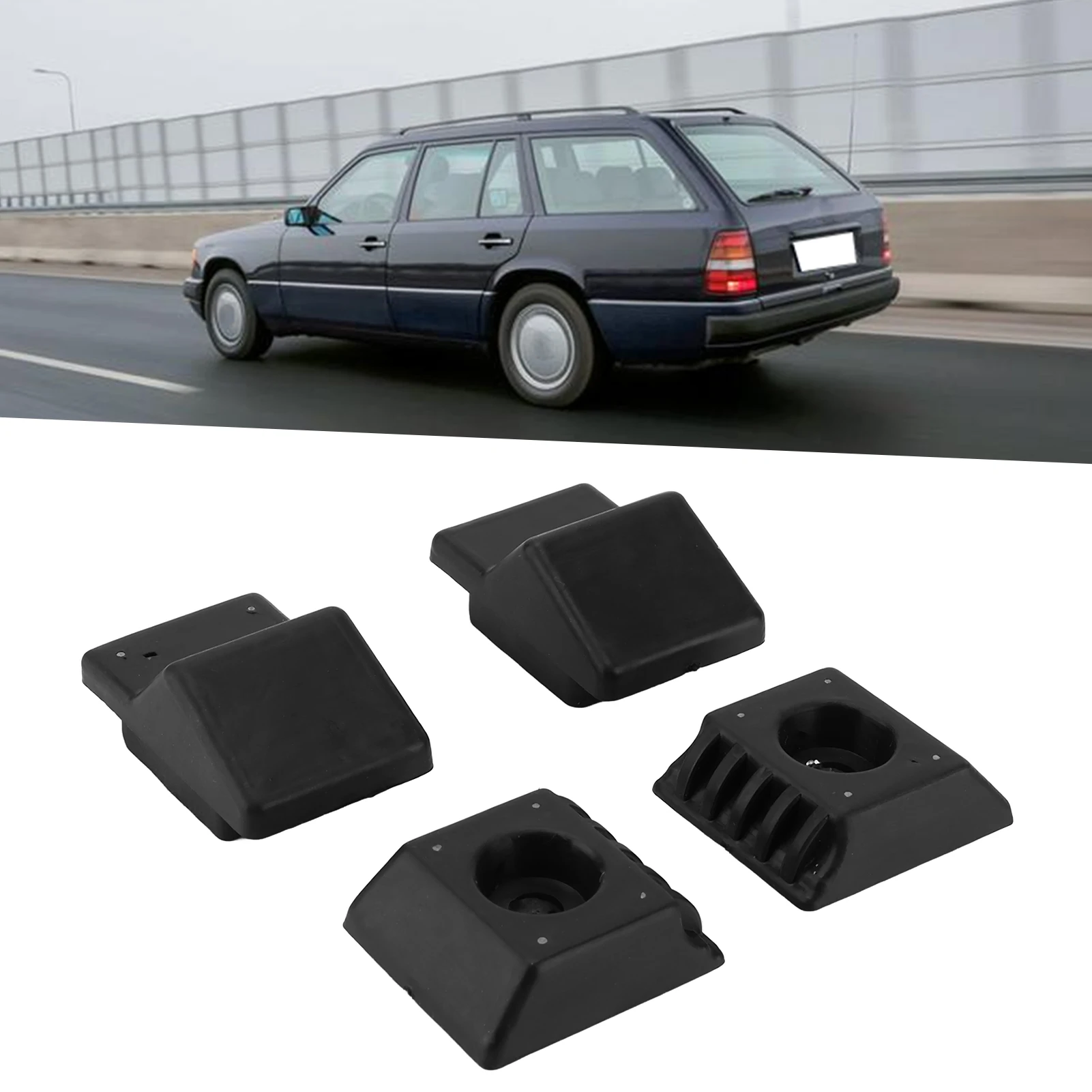 New 4Pcs Car Trunk Tailgate Stop Buffer 1247580044 A1247580144 Rubber Metal Firm Fit for W124 A124 C124 S124 Exterior Parts