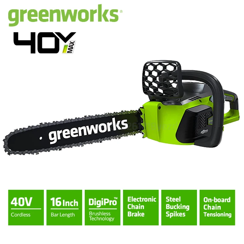 Greenworks Chainsaw Brushless Motor 40v 4.0Ah Cordless 20312 16\