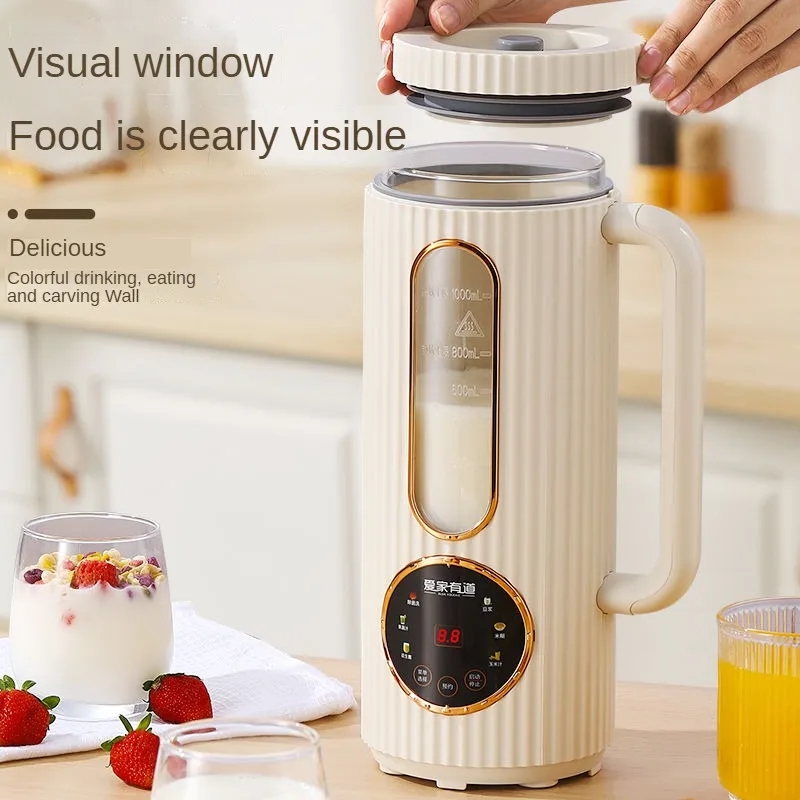 1L Soybean Milk Machine Fully Automatic Bass Noise Reduction Non Stick Intelligent Timing Multifunctional Wall Breaking Machine