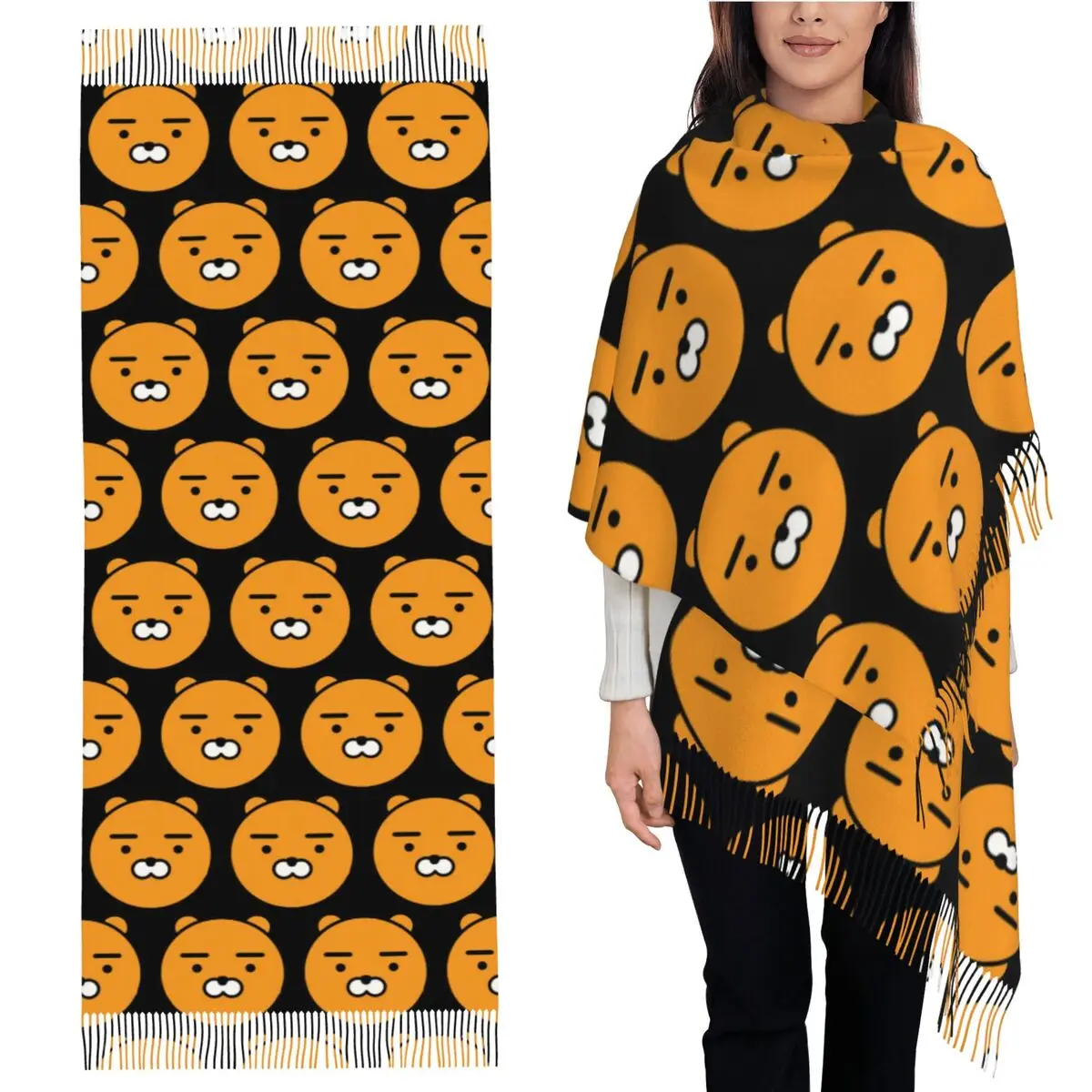 

Kakao Ryan Scarf Tassel Scarves Women Soft Warm Shawls and Wraps Large Fall Winter Shawl Wrap