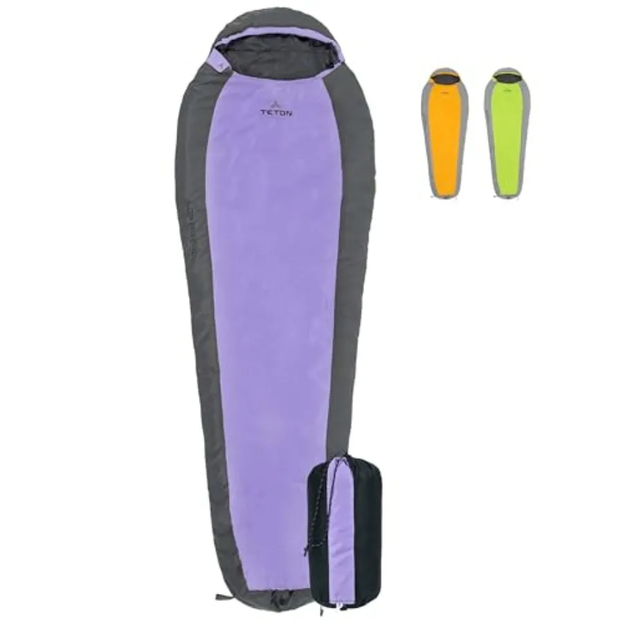 

Teton 20F and 5F Degree Sleeping Bag; Lightweight Warm Weather Mummy Sleeping Bags for Adults and Camping Backpacking Hiking