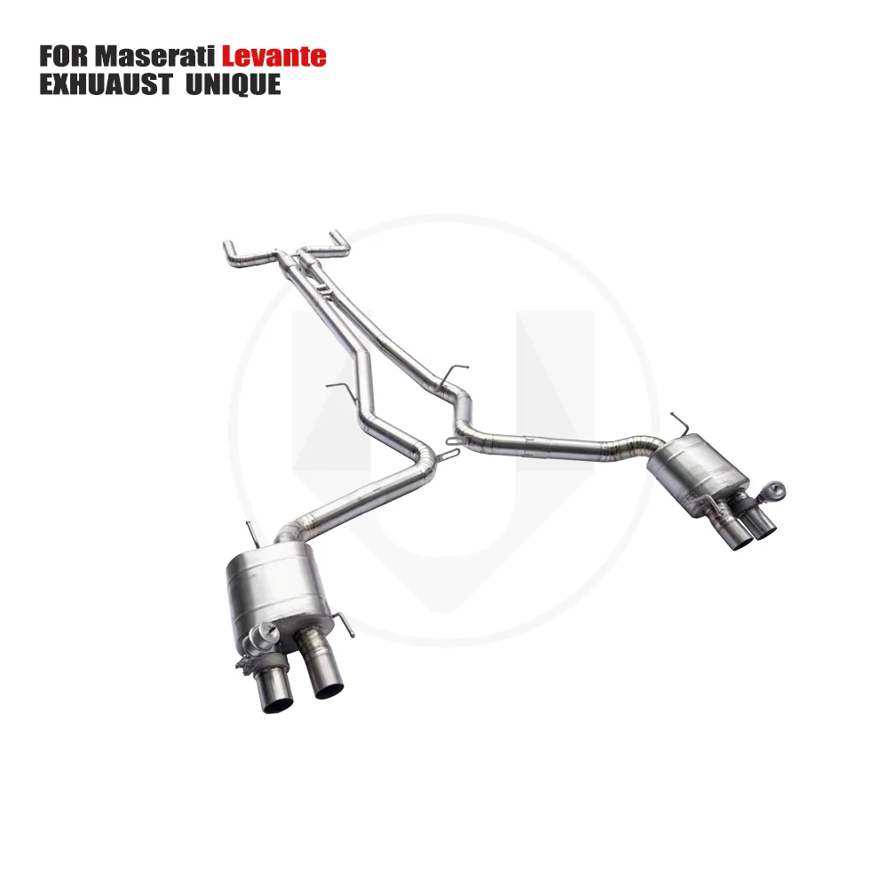 UNIQUE Titanium Alloy Exhaust Manifold Downpipe Is Suitable For Maserati Levante Auto Modification Electronic Valve