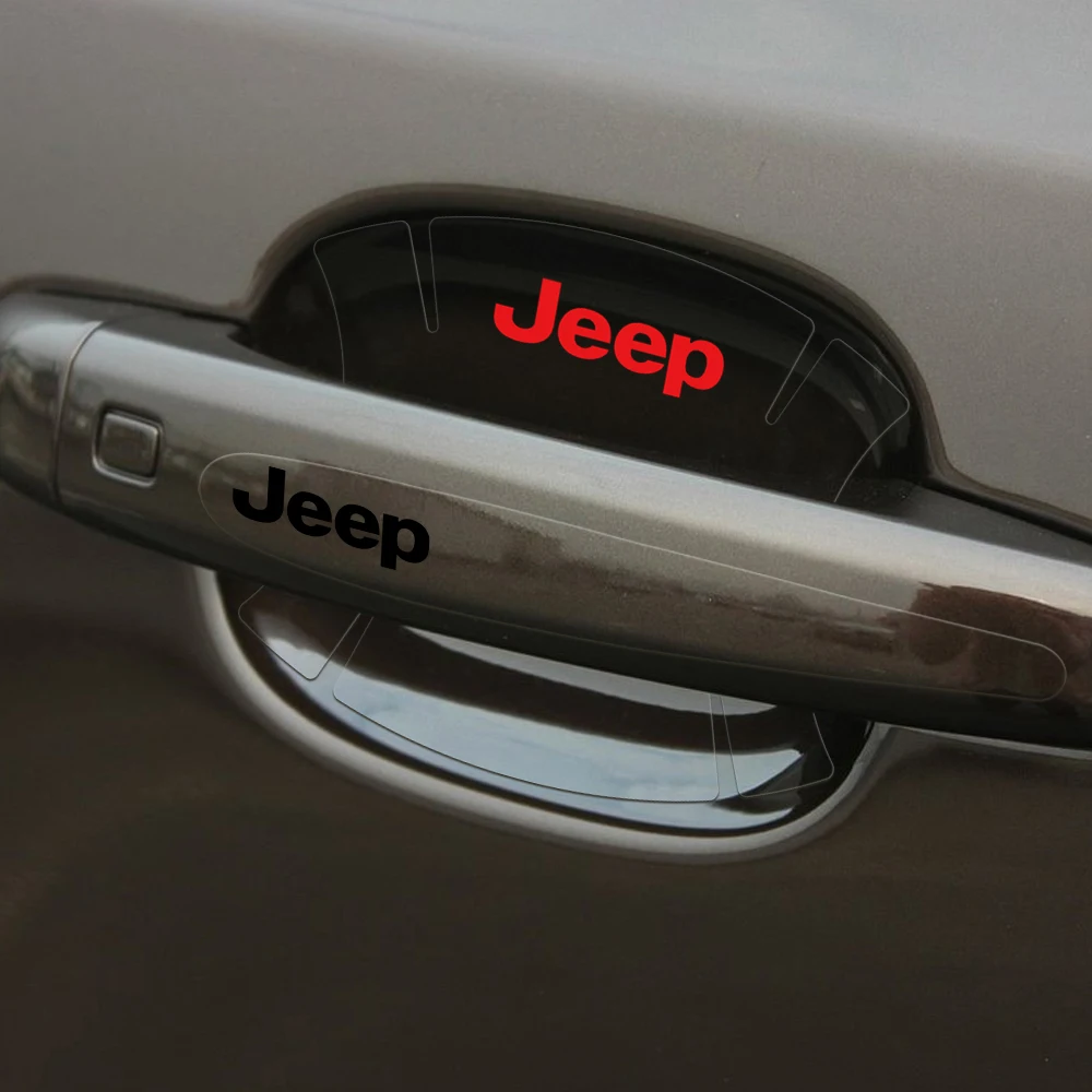 Transparente estilo do carro porta tigela lidar com anti-risco guarda adesivos para jeep renegade wrangler jk compass cherokee gladiador
