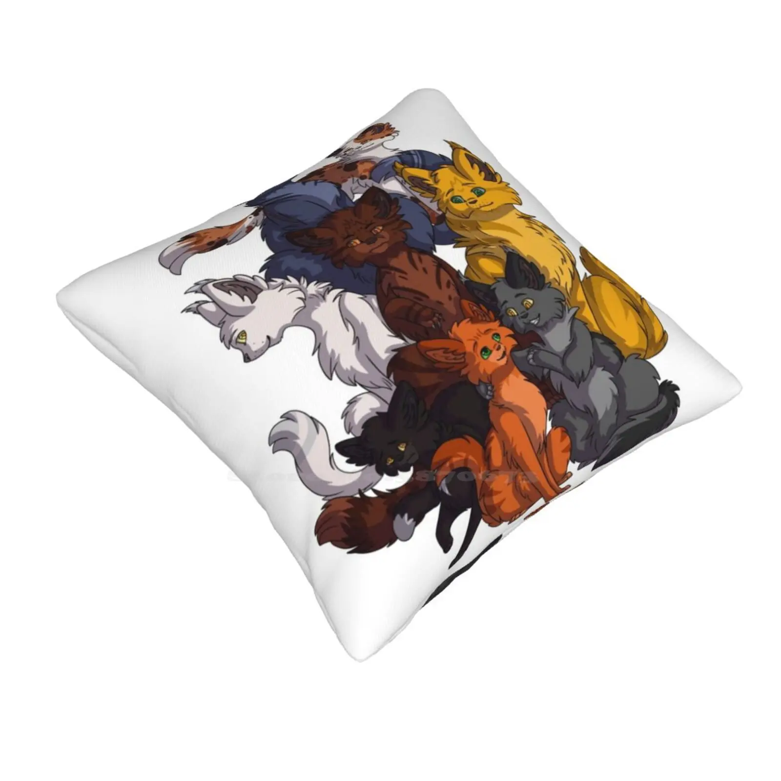 Celebrating Warrior Cats Pillow Cover Hug Pillowcase Cats Warrior Cat Bluestar Lionheart Whitestorm Tigerclaw Firepaw Ravenpaw