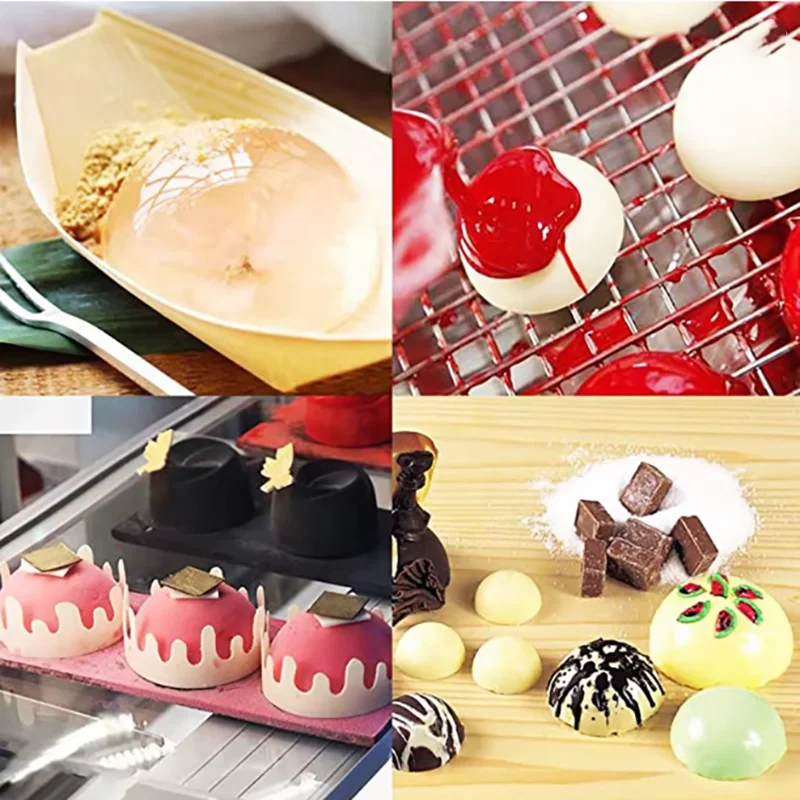 Semi Sphere Silicone Mold For Baking Half Ball Chocolate  Tray Silicon Dome Baking Moulds DIY Pudding Candy Jelly Kitchen Baking