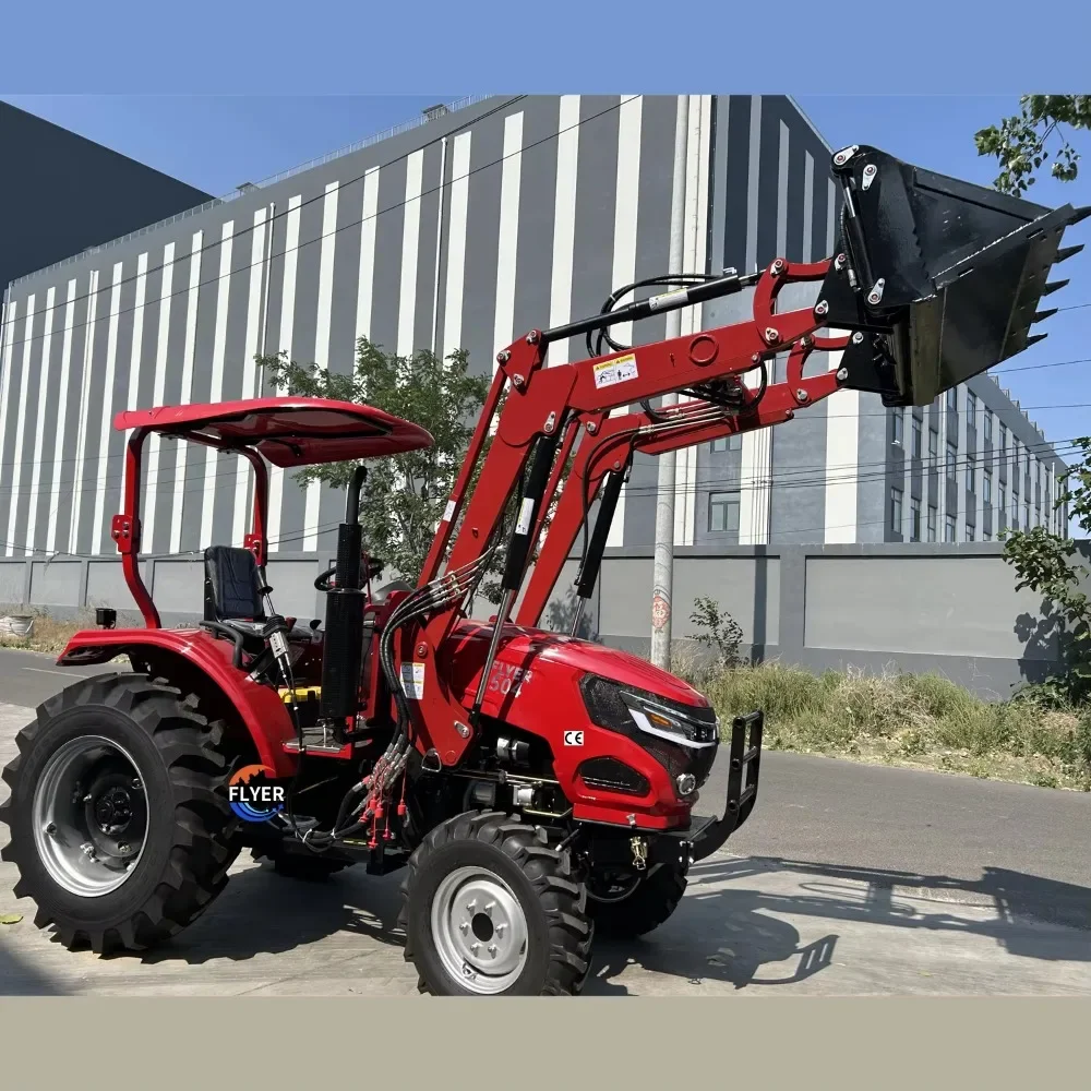 Durable 50HP 60HP Middle Agricultural Tractors High Efficiency Farm Equipment For Planting And Farming