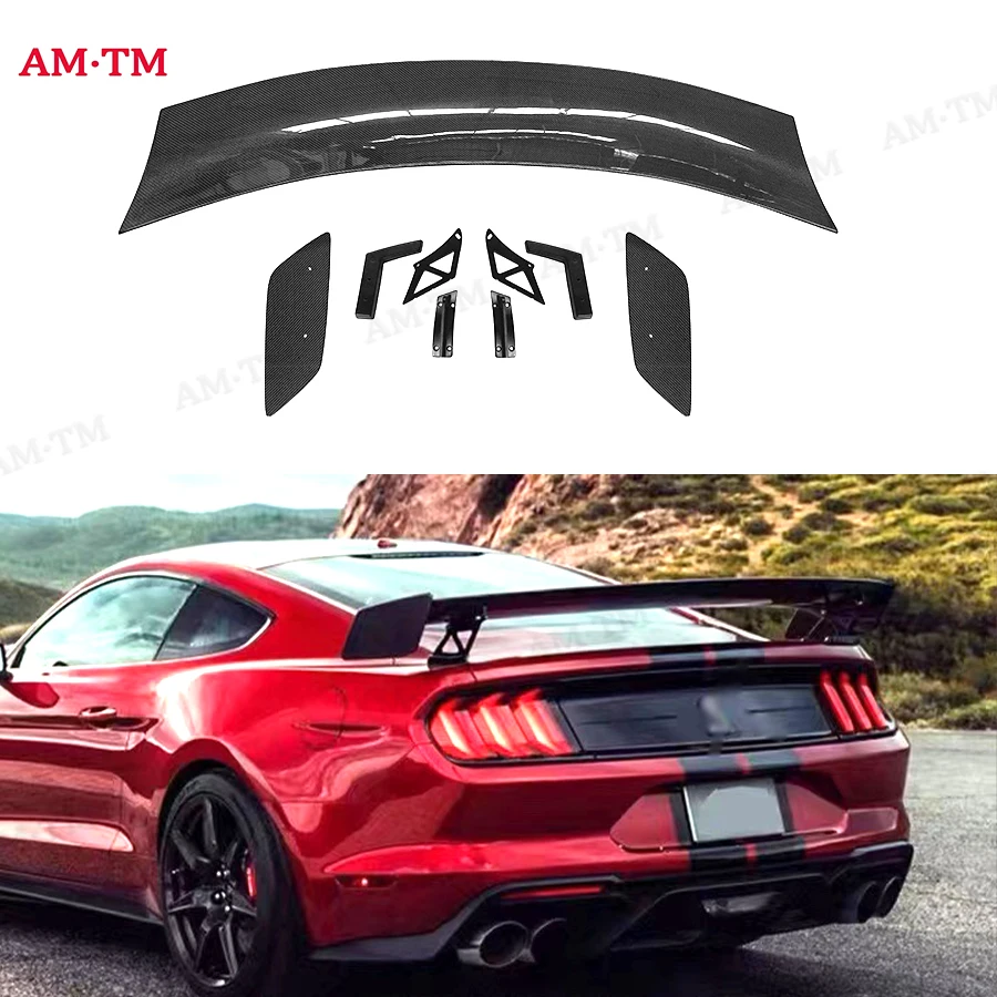 

Для Ford Mustang 2015+ Высококачественный карбоновый спойлер, заднее крыло, стайлинг для гоночных автомобилей, дефлектор на багажник