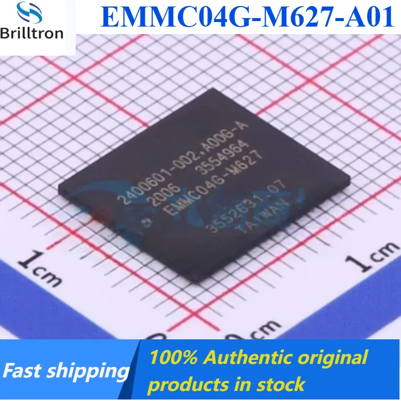 1-5PCS 100% Original  EMMC04G-M627-A01 EMMC Memory Chip FBGA153 Brand New  in Stock , Fast Shipping.