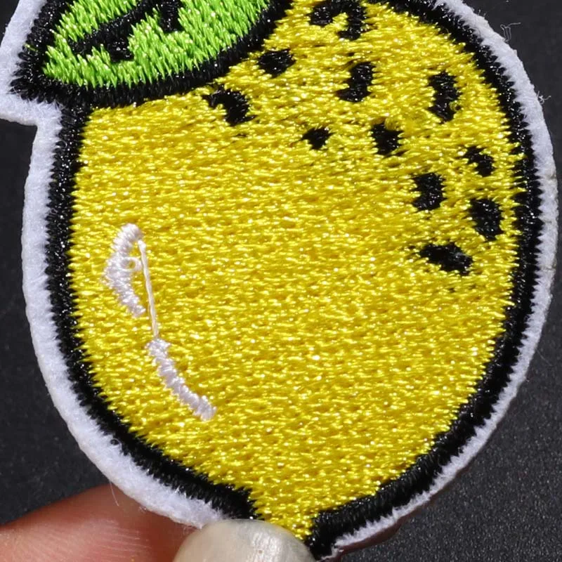 Lemon embroidery patch, size 5x3.7cm, cute applique for clothes, shoes, bag, DIY decoration