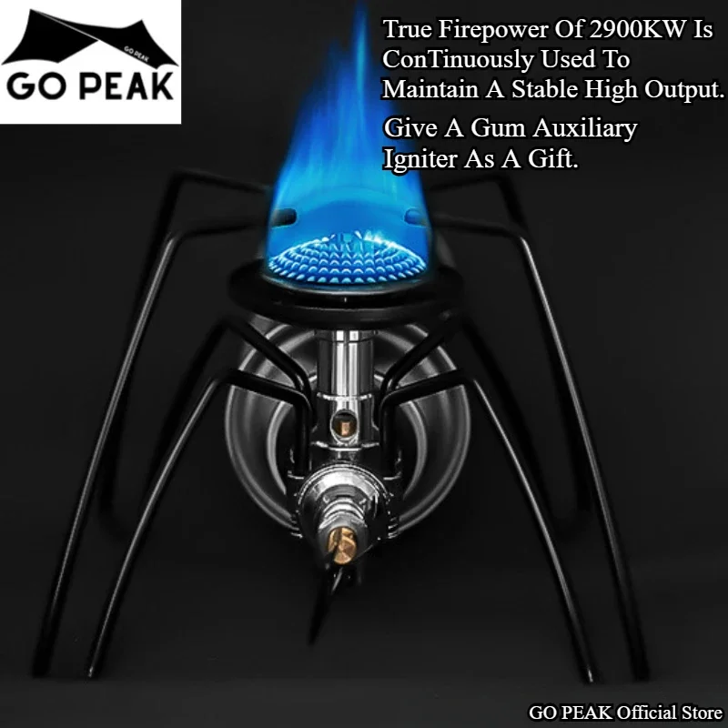 GOPEAK Spider Stove Black Spider Folding Card Stove Camping Tableware Camping Kitchenware Camping Barbecue Stove Gas Stove