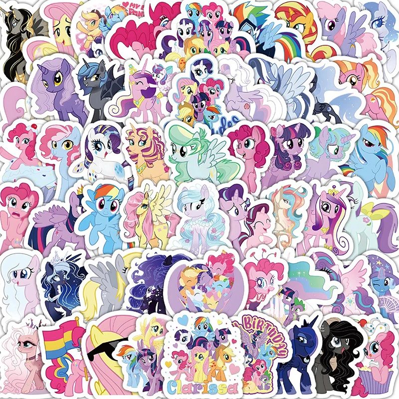 

100pcs My Little Pony Twilight Sparkle Cute Cartoon DIY Paper Ledger Decorative Stickers for Children's Favorite Gifts