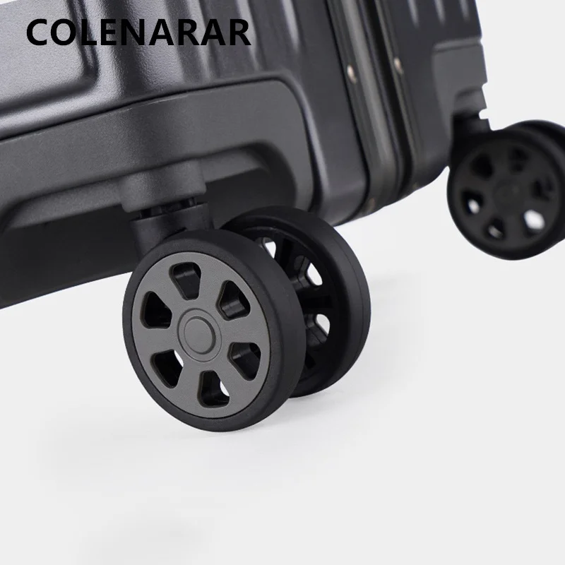 COLENARA Travel Luggage 20 Inches Boarding Box Aluminum Frame Trolley Case 22