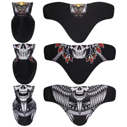 Lenço de esqui de lã de inverno, máscara facial, bandana de snowboard, aquecedor de pescoço engraçado 3D, bicicleta triangular, bonés babadores grossos