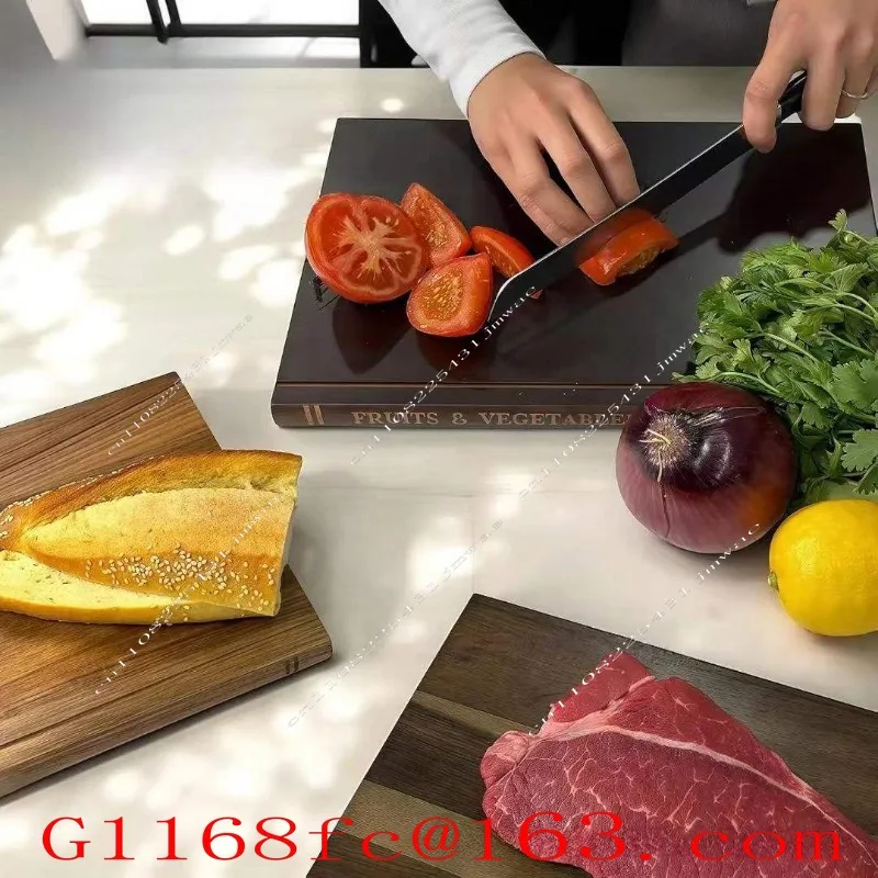 New Wooden 3-Piece Book-Shaped Cutting Board Set Solid Wood Kitchen Chopping Board with Sink