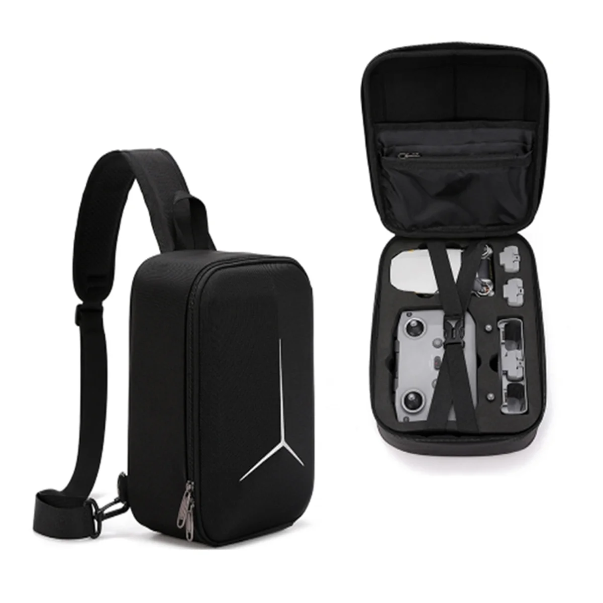 2025 + حقيبة حمل لحقيبة التخزين الصغيرة 4K ل RC-N1 حقيبة التخزين المضادة للاهتزاز حقيبة واقية ملحقات طائرة بدون طيار