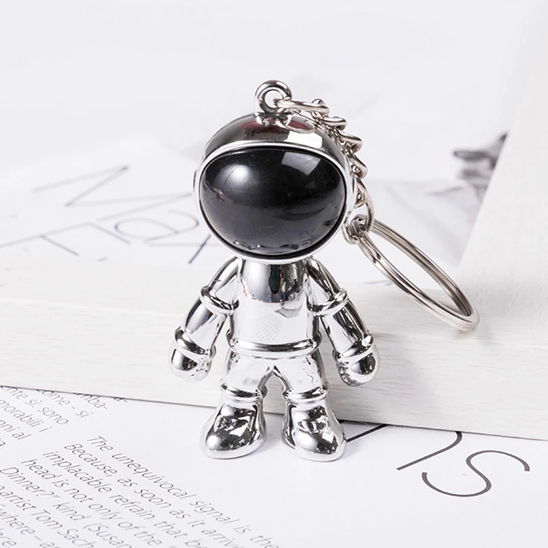 Handmade 3D Astronaut Space Robot Spaceman Keychain Keyring Gift for Man Friend Fashion Car Keychain