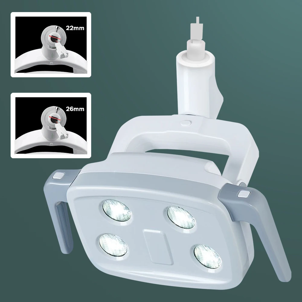 Lámpara de operación quirúrgica LED de curado de brillo odontológico, luz de silla Dental, 4 LED