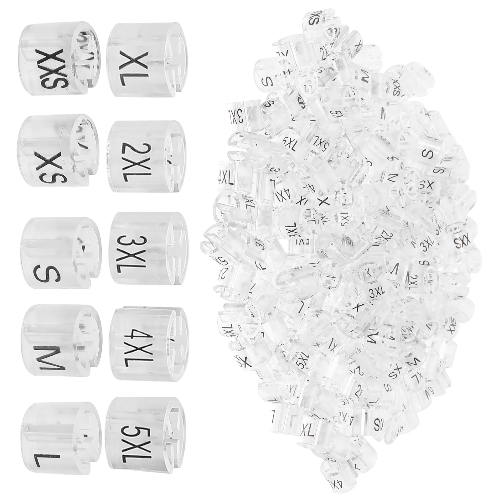

200 Pcs Plastic Clothes Hanger Markers Size Labels for Numbered Tags Garment Accessories Storage Organization Efficient Sorting