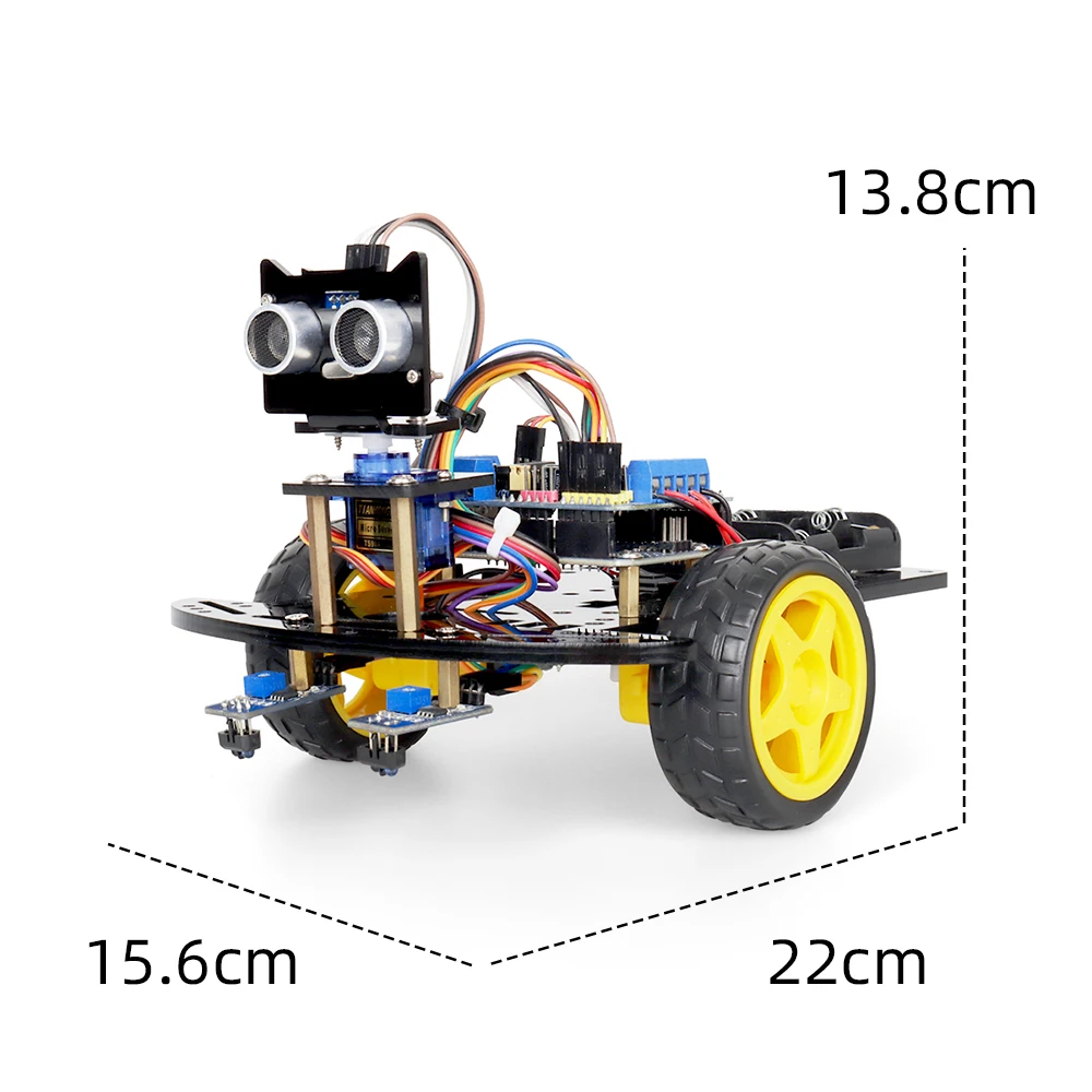 2WD Smart Robot Car Kits for Arduino Programming Project Line Tracking Complete Electronic Kit for STEM Educational Set +Codes