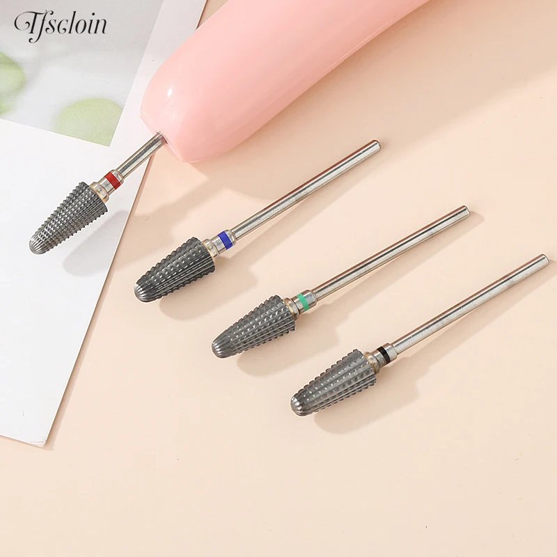 1Pc Tungsten Carbide Nail Drill Bit 3/32" Cutting Burr Electric Nail Drill Manicure Machine Accessories For Remove Nail Gel Tool