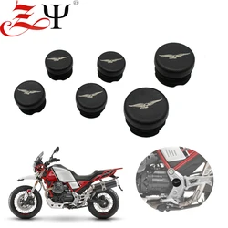 Decorativo Frame Hole Cover Caps, acessórios da motocicleta, apto para Moto GUZZI, V85TT, V85tt, 2019-2022, 6pcs