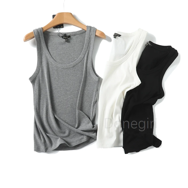 Women Clothing Sleeveless Summer Tops For Woman Cottton Casual Women T-shirts O-NECK Tank For Girls Solid Clothes For Lady