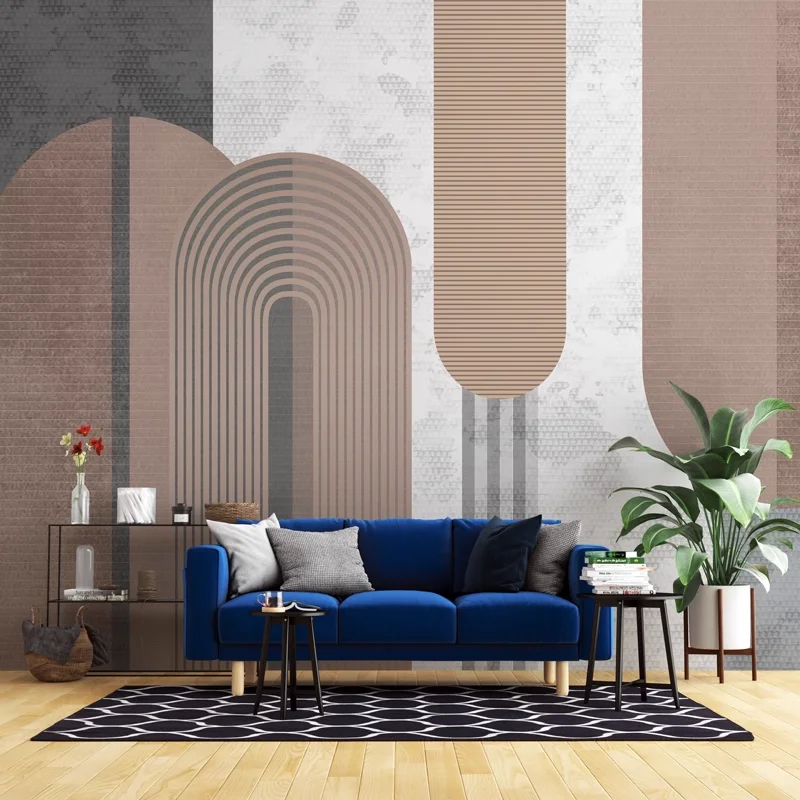 Custom 3d modern fashion gold checkered geometric soft bag wall papers home decor photo wallpaper mural wallpapers  living room