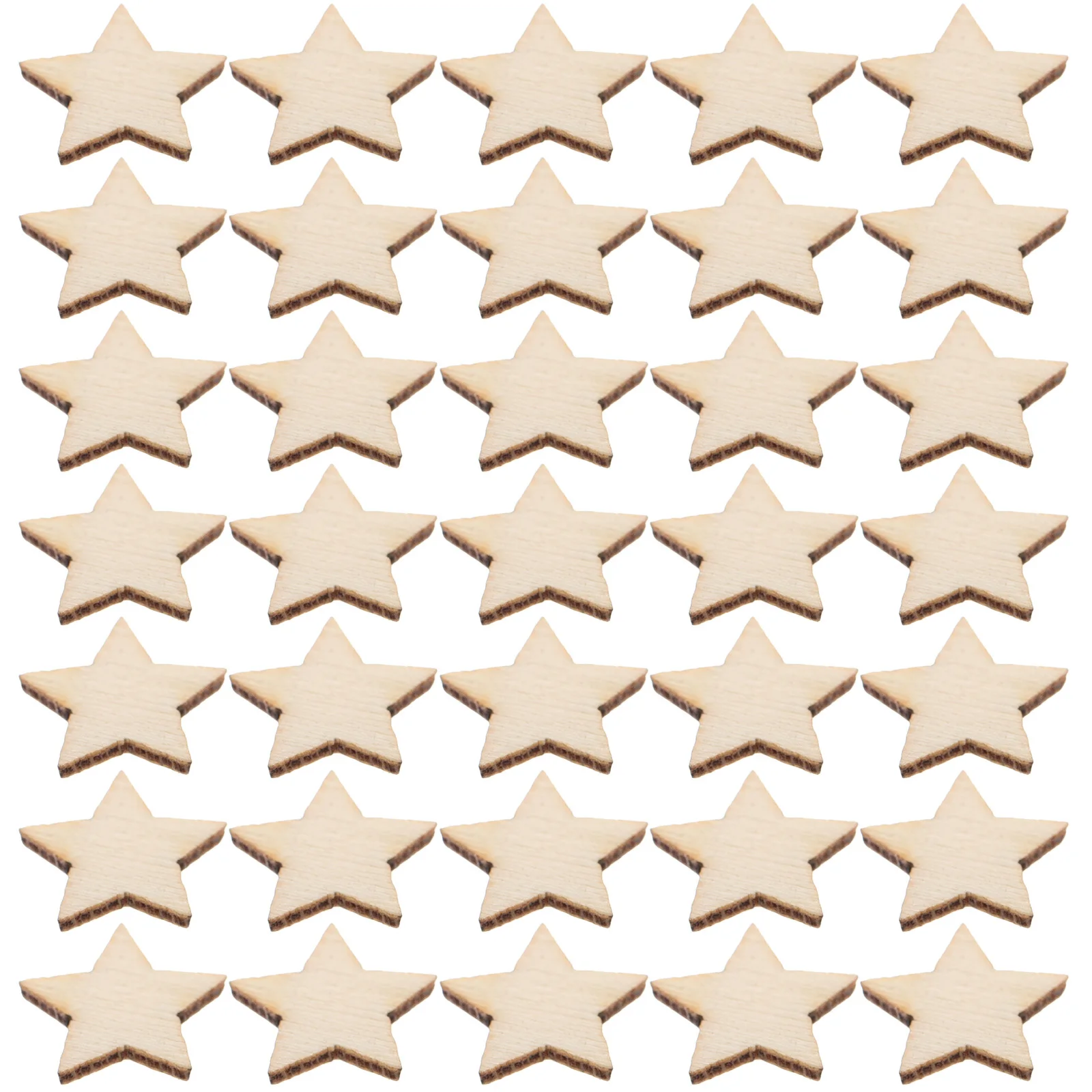

50Pcs Natural Wood Star Cutouts Unfinished Wooden Craft Stars DIY Painting Ornaments Christmas Wedding Party Decorations
