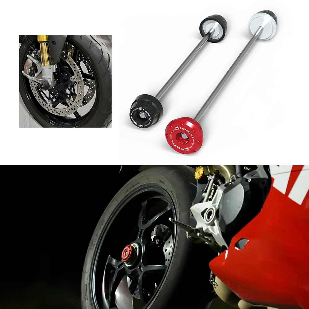 Motorcycle Front Rear Wheel Axle For Ducati Monster 1200 R/S/25 Anniversario AntiCollision Slider Pad Wheel Spindle Accessories