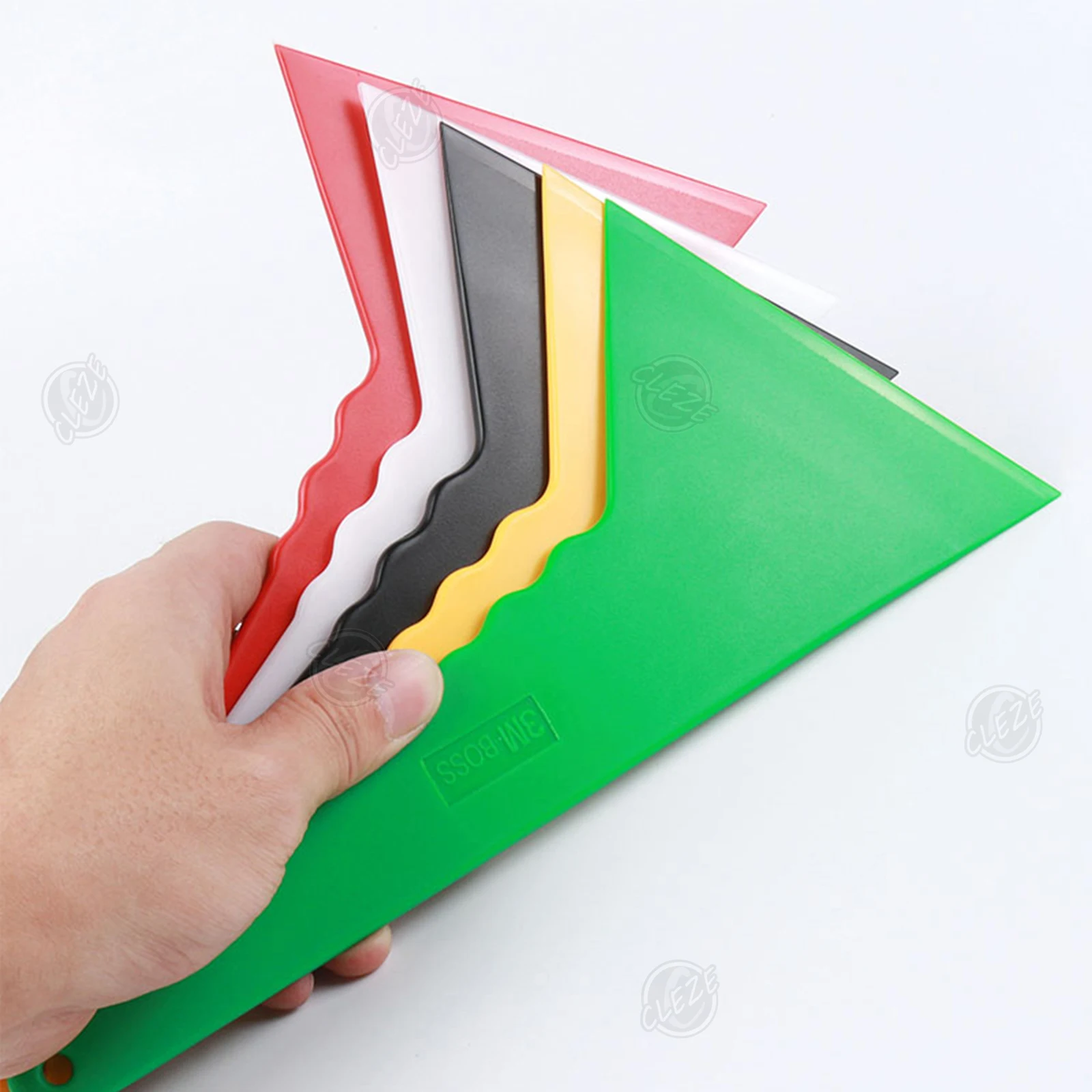 CLEZE High Temperature Resistant Plastic Squeegee with Handle for Car Vinyl Wrap PPF Window Tint Film Installation Tool