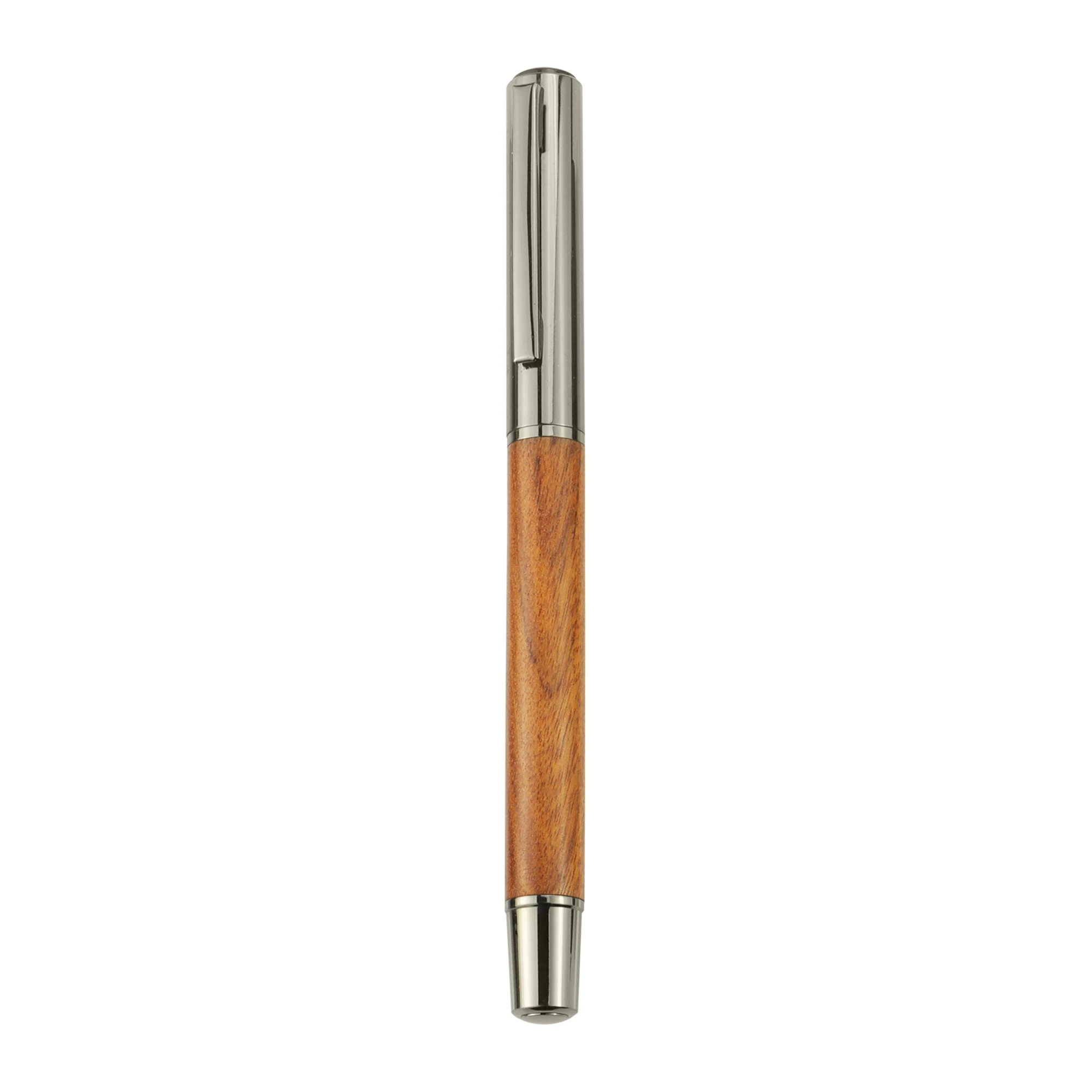 【Back-To-School】1/2 Pack Premium Wood grip Ballpoint/Sign Pen - Brown/Ebony Finish  - Smooth Writing