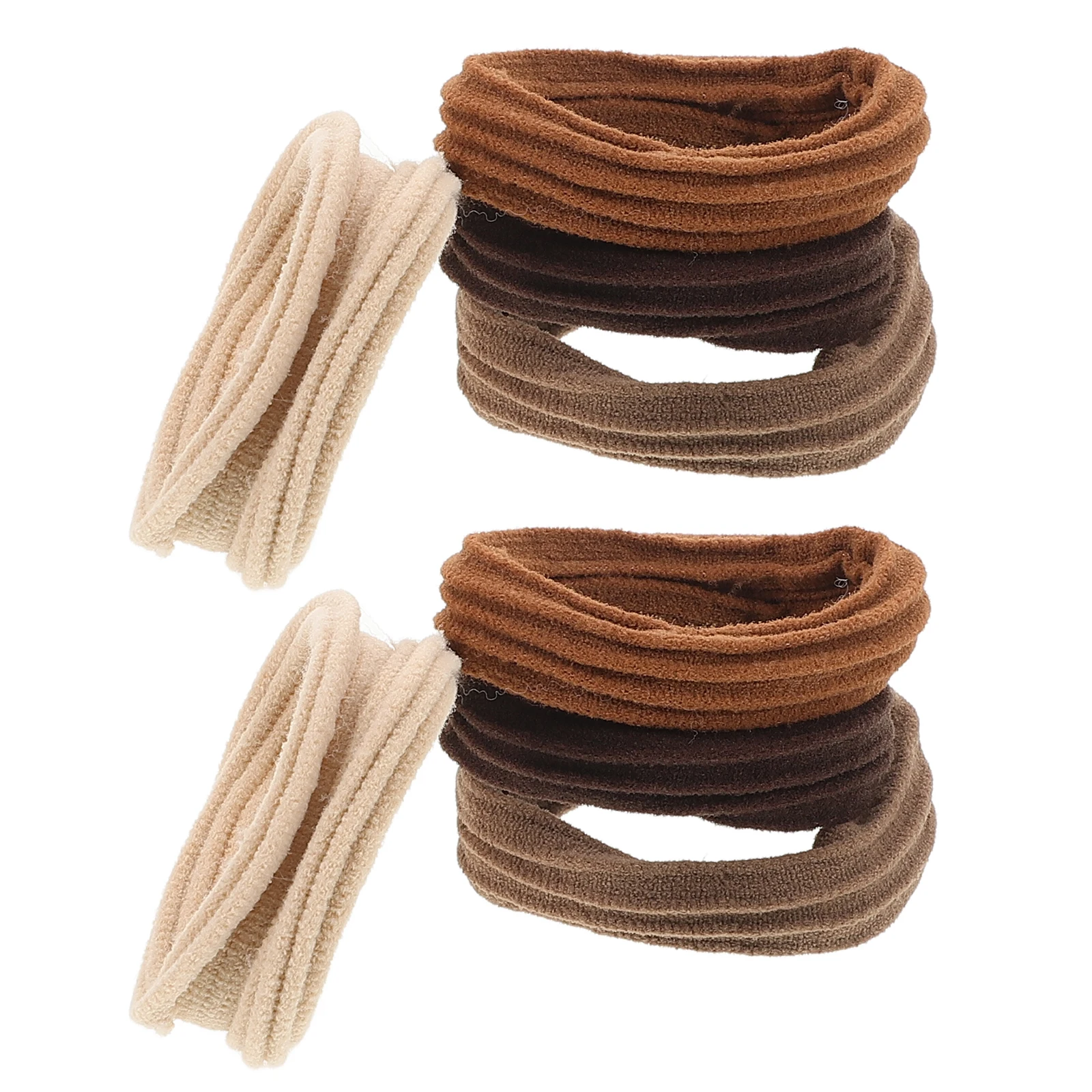 

8pcs Soft Ties For Women Men Thick Curly Hair Seamless No Damage Ponytail Holders Assorted Colors Lightweight Elastic Bands For