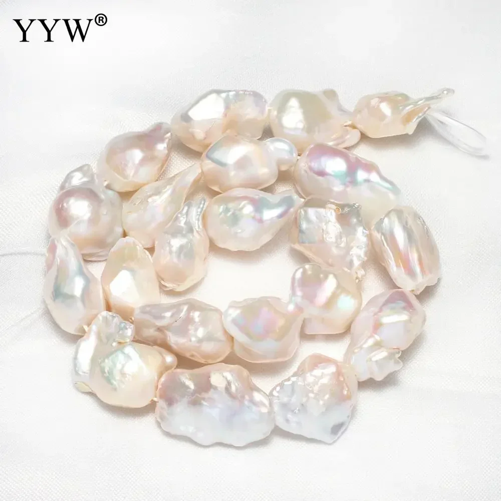 20-30mm High Quality Natural Freshwater Big Pearl Baroque Irregular Teartail Pearl Natural White Hole 0.8mm Lady DIY Jewelry