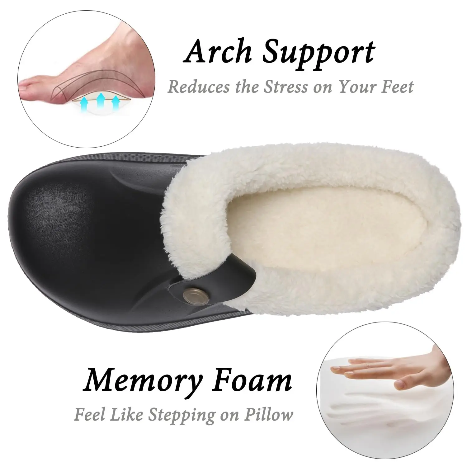 Neue Männer wasserdichte Hausschuhe Frauen Männer Pelz Clogs Hausschuhe Winter Männer Gartens chuhe Outdoor Anti-Rutsch-Panto letten Indoor Soft House Schuhe – Detail 10