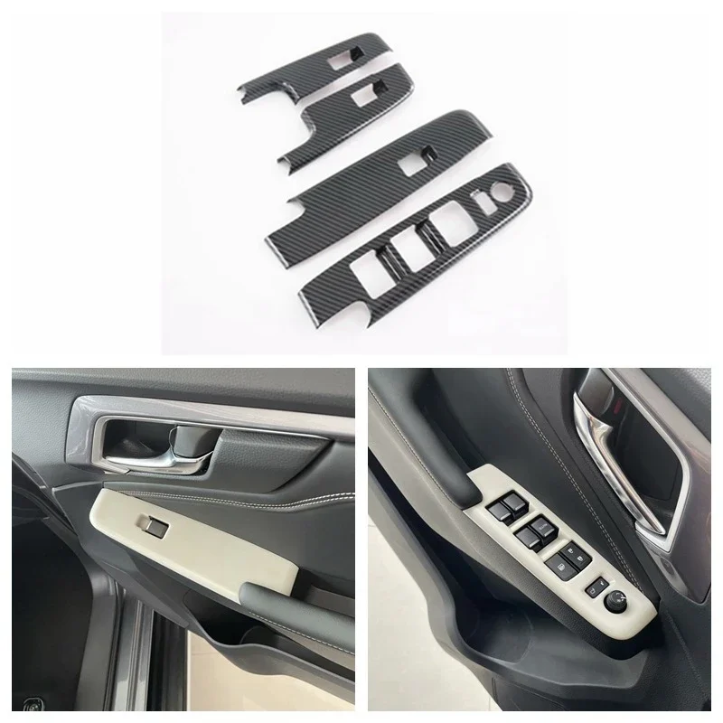 New-For ISUZU D-MAX 2021+ Window Control Panel Glass Lift Switch Cover Trim Decoration Sticker