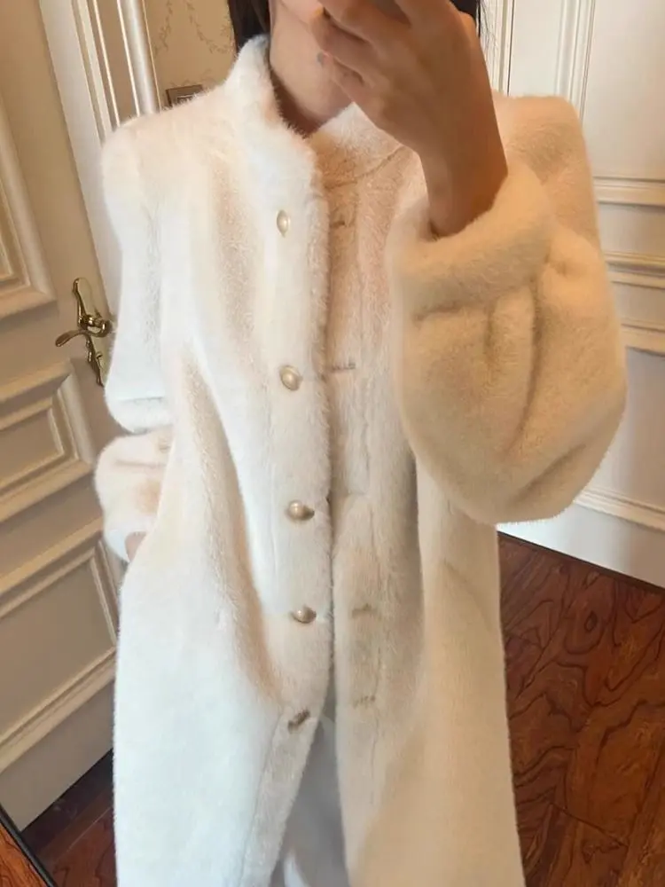 Fur Coat Women's New Retro Fur Integrated Long Style High-end and Environmentally Friendly Fur Mink Coat