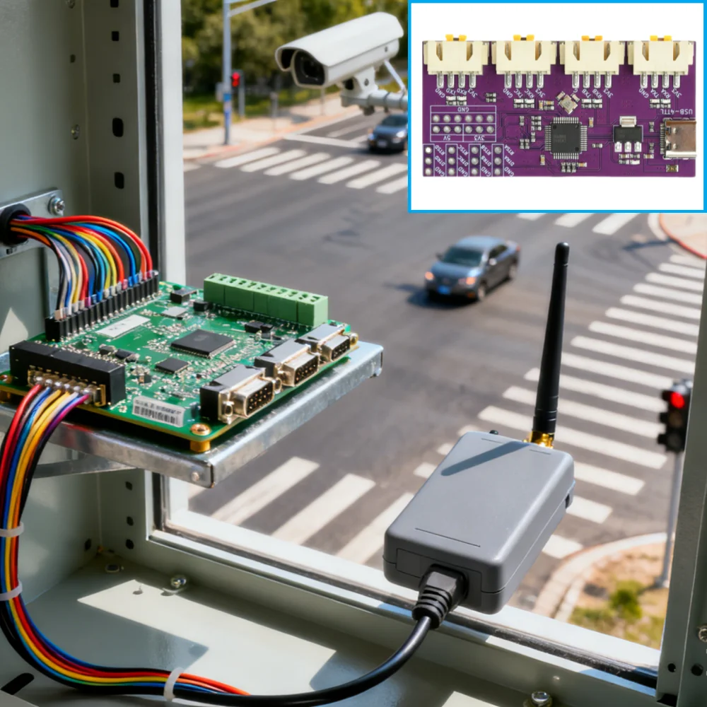 High-Speed USB to TTL Serial Converter Module CH348 CH344 CH342 CH343 Chip With Type-C Interface 6Mbps for Windows Linux macOS