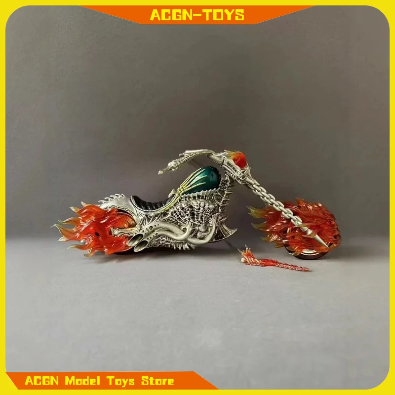 

9 Inches Movie Peripheral Ghost Rider Figure Toy Flame Motorcycle High Quality Toy PVC Model Collect Gift Game Desktop Gk