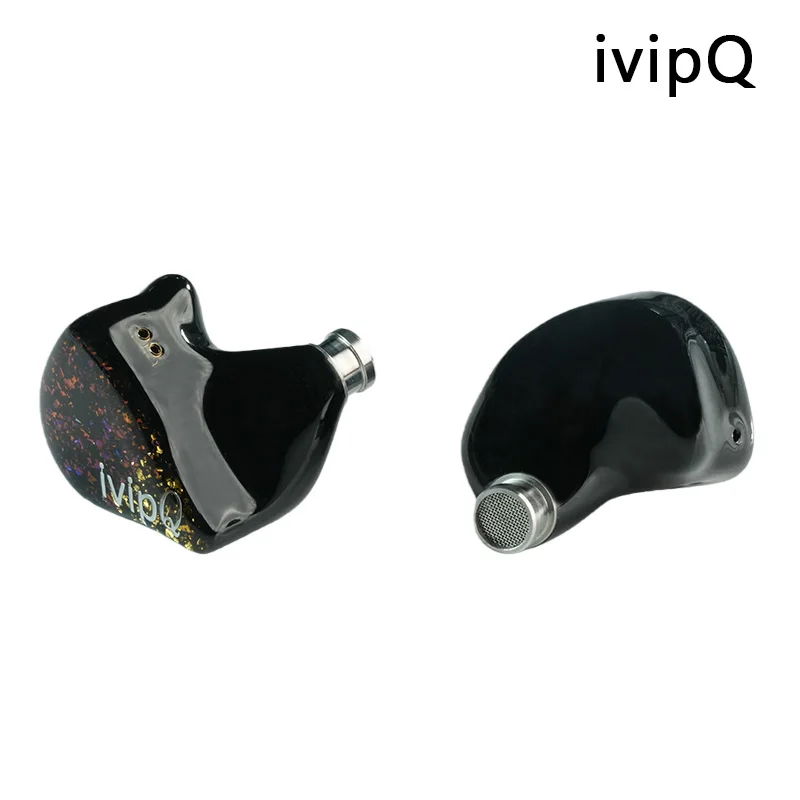 IvipQ Aura-X Professional Audio 2DD+5BA Hybrid IEM Hifi Earphone with Removable 4.4mm 2PIN/0.78 Cable for Audiophiles Musicians