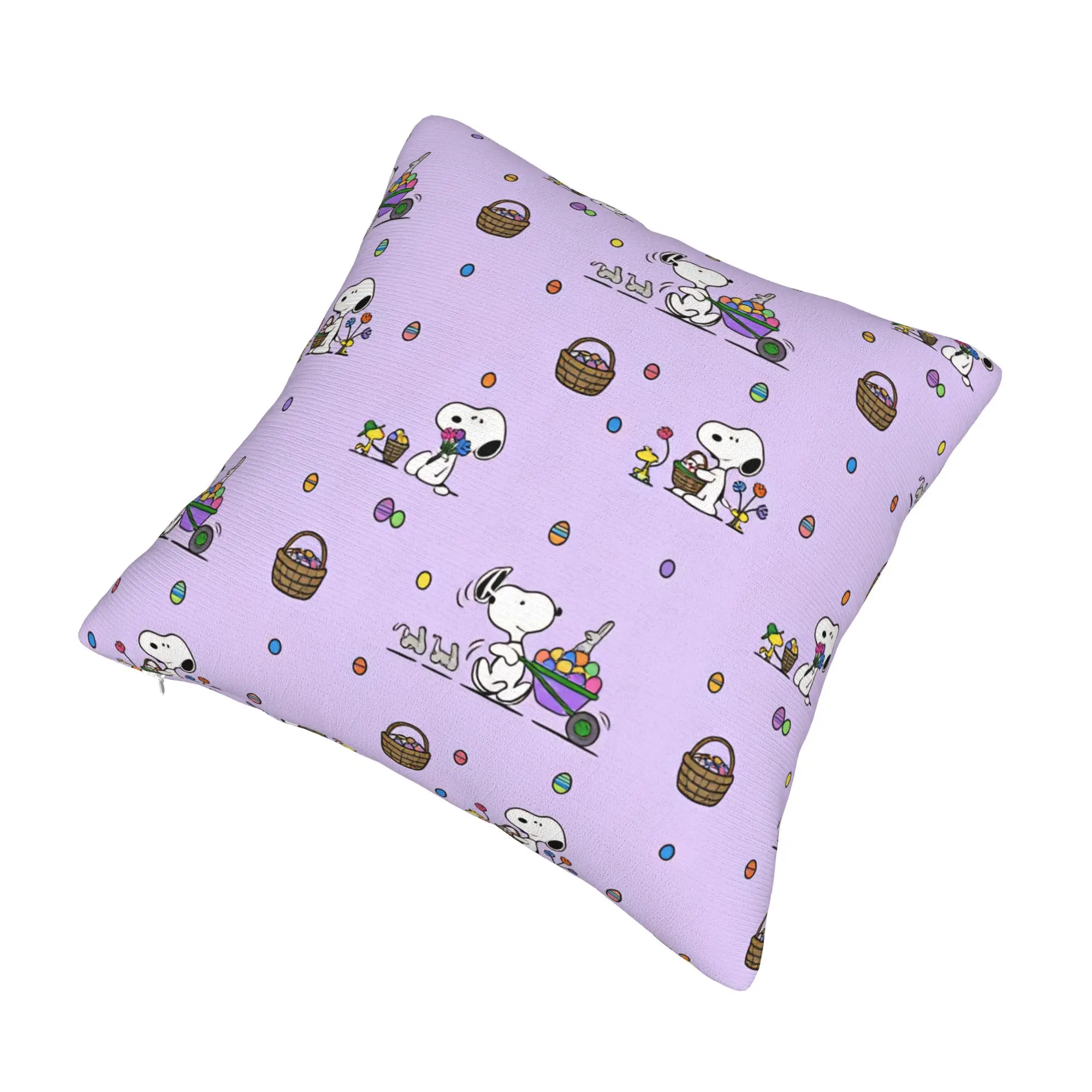 Nordic Snoopy Woodstock Easter Eggs Cushion Cover Soft  Throw Pillow Case Home Decor - view 2