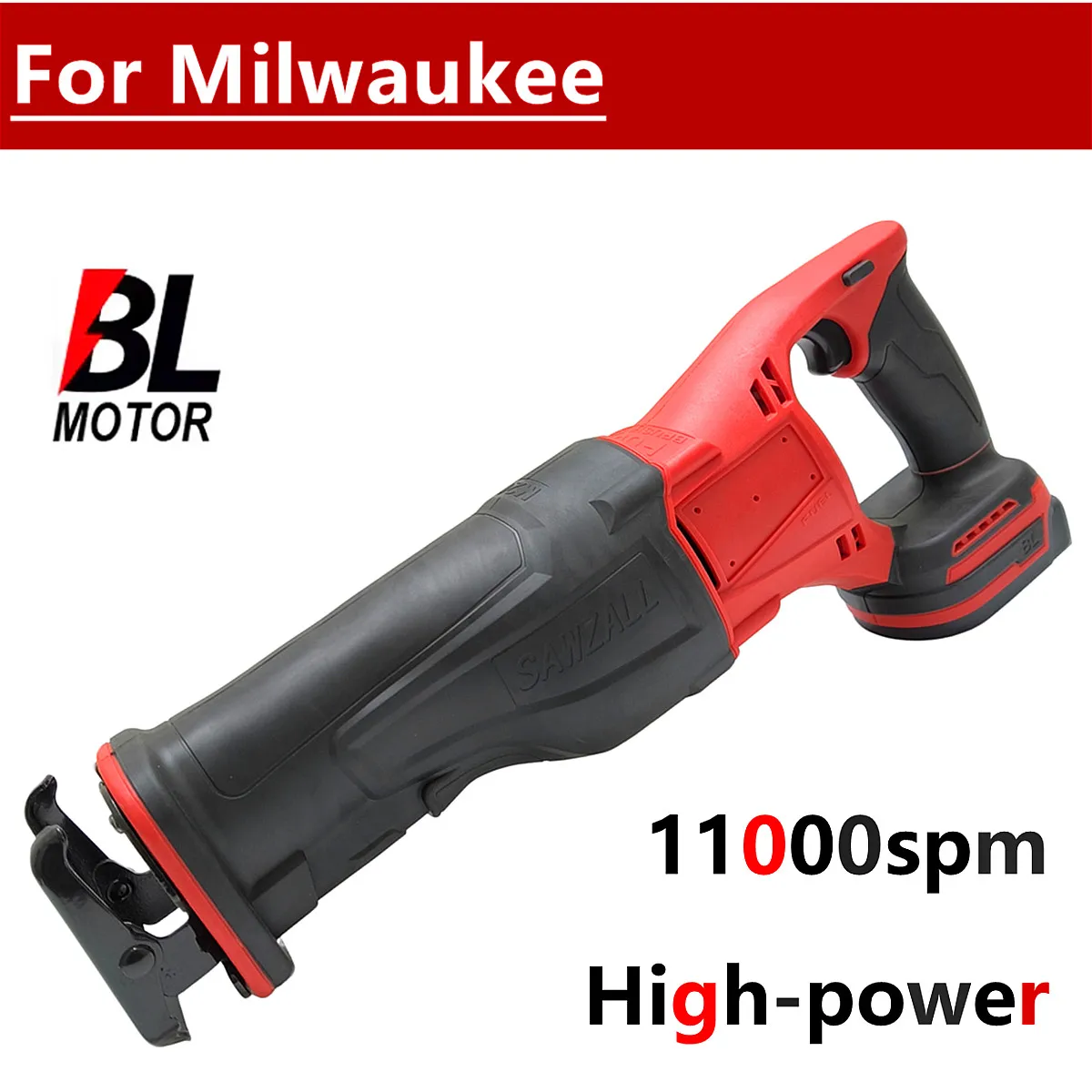 Bürstenlose Säbelsäge Akku-Säbelsäge 11000spm Hochleistungs-Metall-Holzrohrschneidewerkzeug für Milwaukee 18V-Batterie
