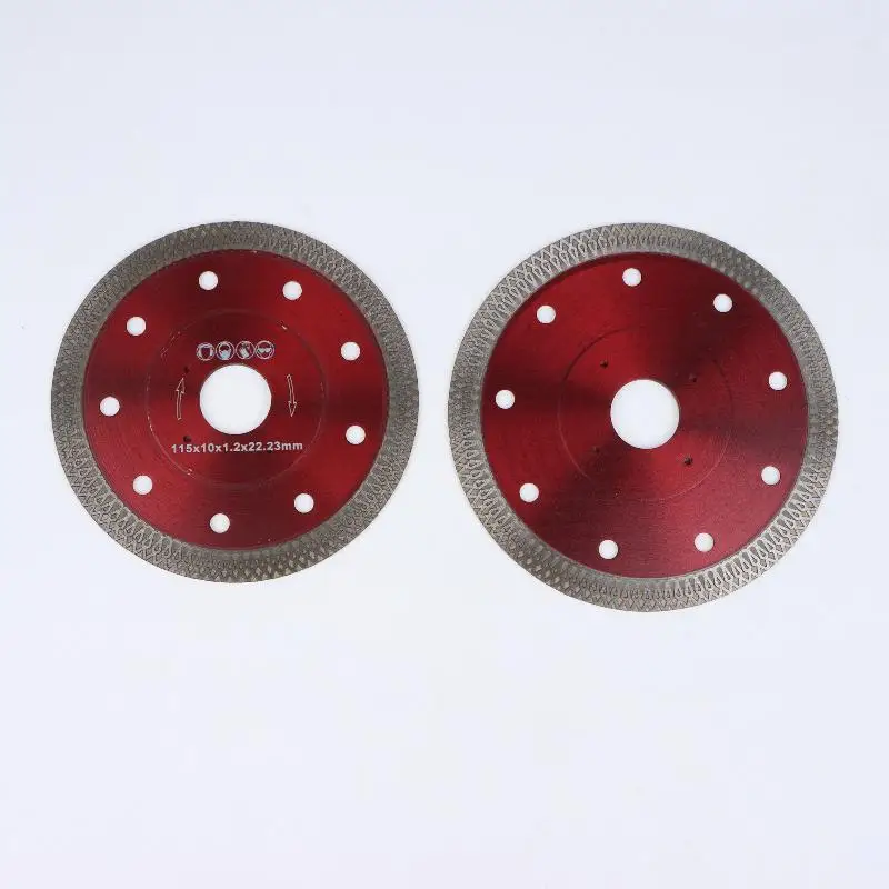 125mm/115mm Diamond Blade - Mesh Tile Saw Blade, Red Glass Cutting Disc Blade view 2