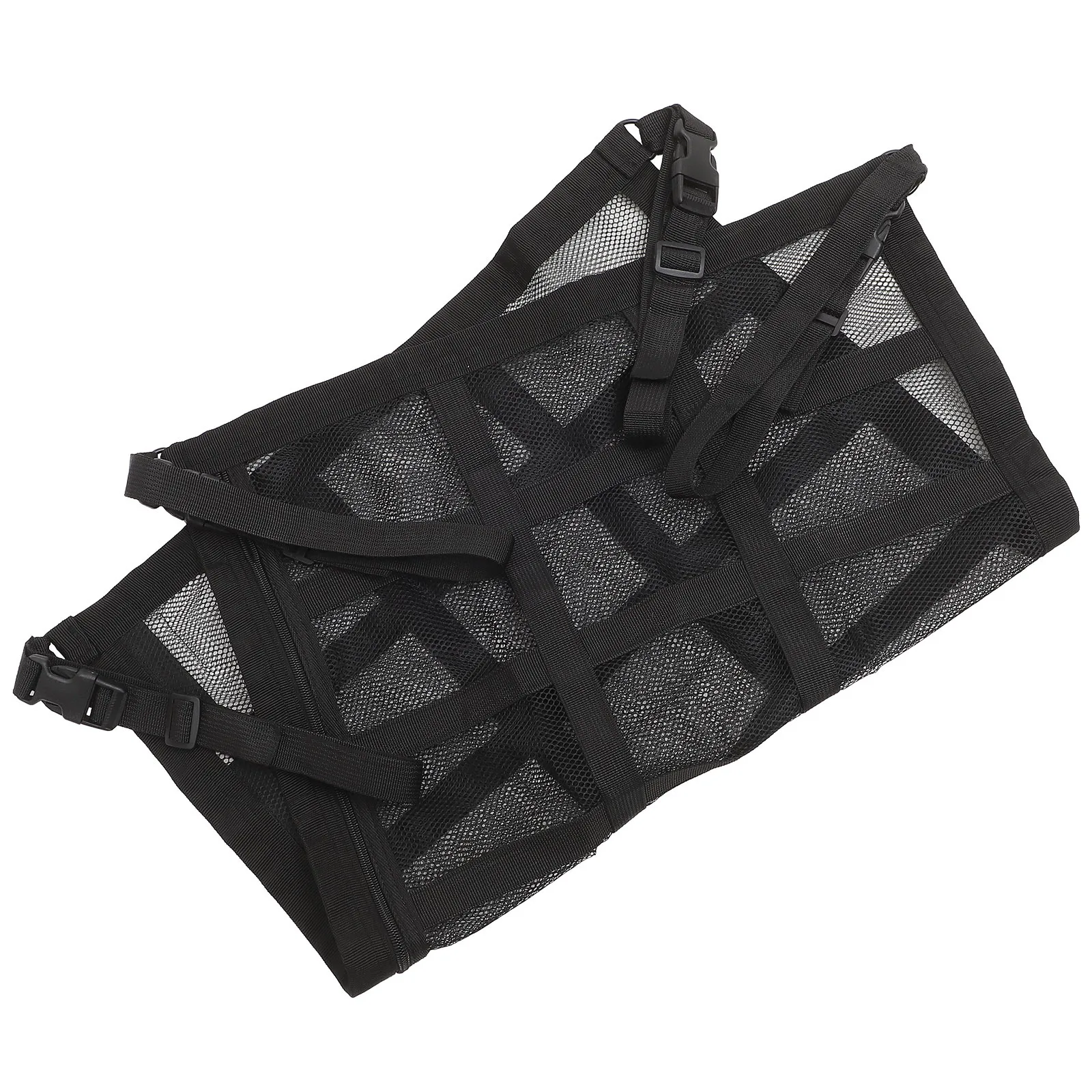 

Car Ceiling Cargo Net Premium Mesh Bag Adjustable Buckle Double Zipper Large Capacity Car Roof Mesh Organizer Travel Storage