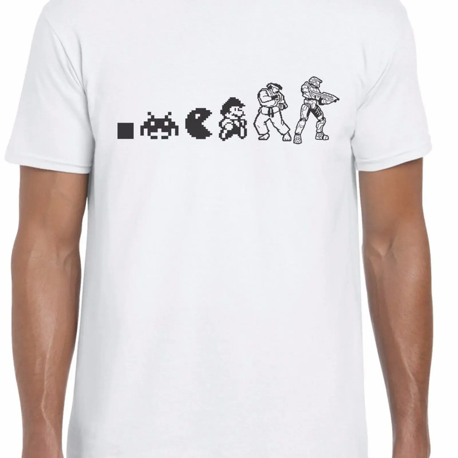 T-shirt Evolution Of Video Gaming Lustig Retro Oberteil Herren Damen vintage Washed streetwear Mode polyvalente et élégante