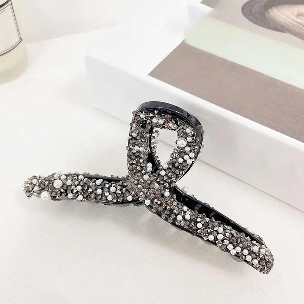 3Pcs Pearl Rhinestone Hair Clips Sweet Fashionable Design Elegant Temperament Charm Enhancer Women Hair Fixing Clip Grip