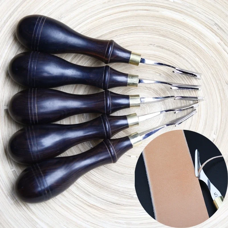

Leather Goods Double Head Curved Peel Edge Knife DIY Handwork Making Leather Backpack/shoes/belt Trimming and Chamfering Tools