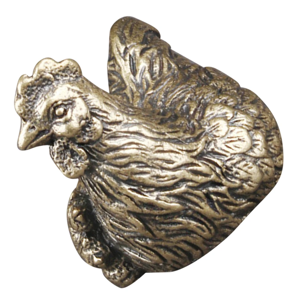 

Vintage Brass Ornament Home Decor Living Room Accessories Retro Hen Statue Decorative For Office Bedroom Shelf Copper Craft